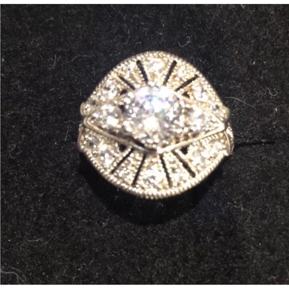 Rarities by Carol Brodie HSN Simulated Diamond Ring 7 & 8 Cubic Zirconia - Picture 5 of 10
